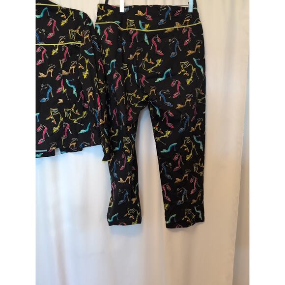 Vanity Collection VTG 90s sequin pants set XL jacket L high heels pockets! cute! - Picture 11 of 13